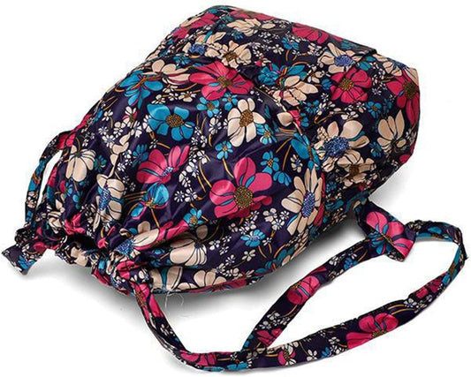 Blommig ryggsäck dam hopvikt för praktisk förvaring och transport
