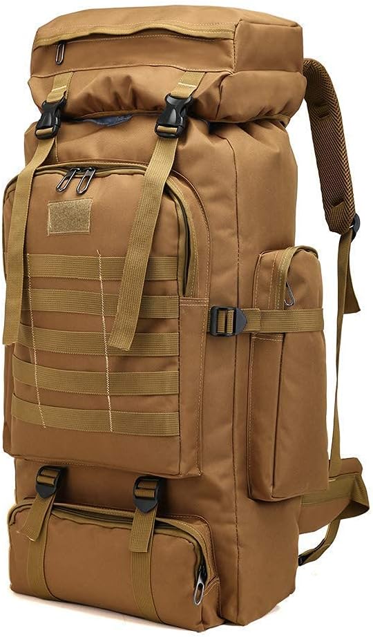 Backpack Ryggsäck 80 Liter: Hållbar Militärinspirerad Design med MOLLE-System - Ryggsäck