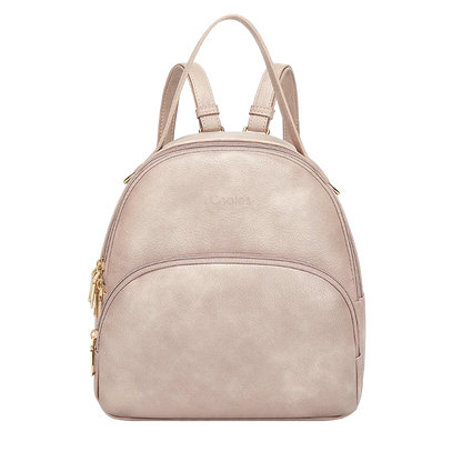  Ljusbeige läderryggsäck för kvinnor med stilren och praktisk design