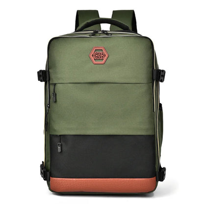 Grön reseryggsäck 40 liter med förstärkta sömmar och tåligt material