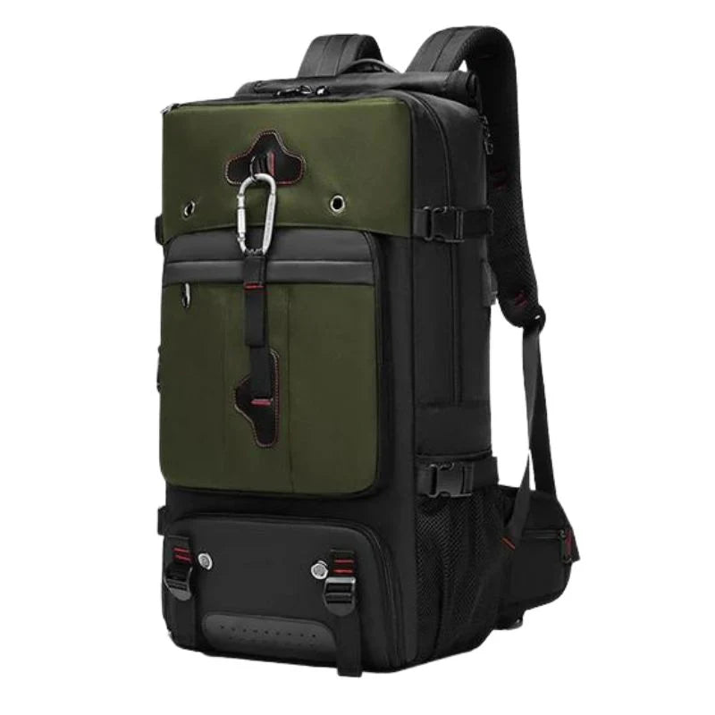  Reseryggsäck 50 l i militärgrön färg, idealisk för friluftsliv